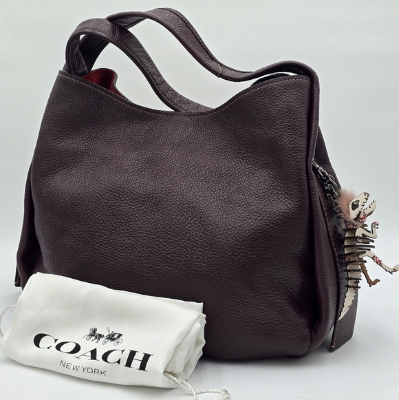 Coach 1941 Glovetanned Pebble Leather Bandit 39 Hobo (LG.), Oxblood, EUC - Picture 1 of 16